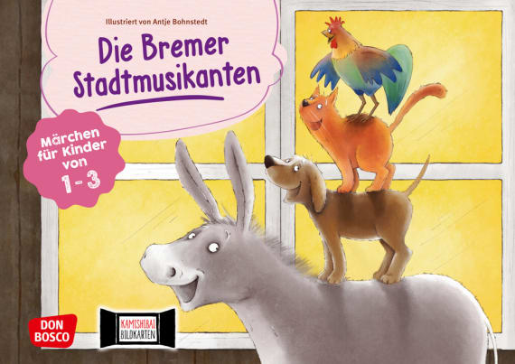 Die Bremer Stadtmusikanten. Kamishibai Bildkartenset: Märchen für Kinder  von 1–3 | Offizieller Shop des Don Bosco Verlags