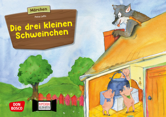 Die Drei Kleinen Schweinchen Kamishibai Bildkartenset Entdecken Erzahlen Begreifen Marchen Offizieller Shop Des Don Bosco Verlags