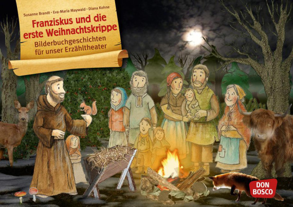 Franziskus Und Die Erste Weihnachtskrippe Kamishibai Bildkartenset Entdecken Erzahlen Begreifen Vorbilder Und Heilige Offizieller Shop Des Don Bosco Verlags