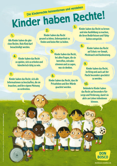 Wir Haben Rechte Die Un Kinderrechte Als Din A1 Plakat Geschenke Und Giveaways Bildungsbereiche Grundschule Don Bosco Verlag