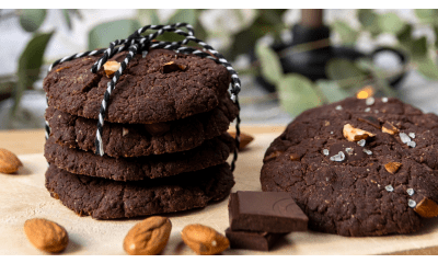 Bild zu Rezept für vegane Mandel-Brownie-Cookies
