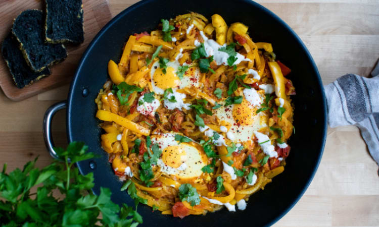 Rezept für Shakshuka | Rezept Frühstück Eier gesunde Ernährung