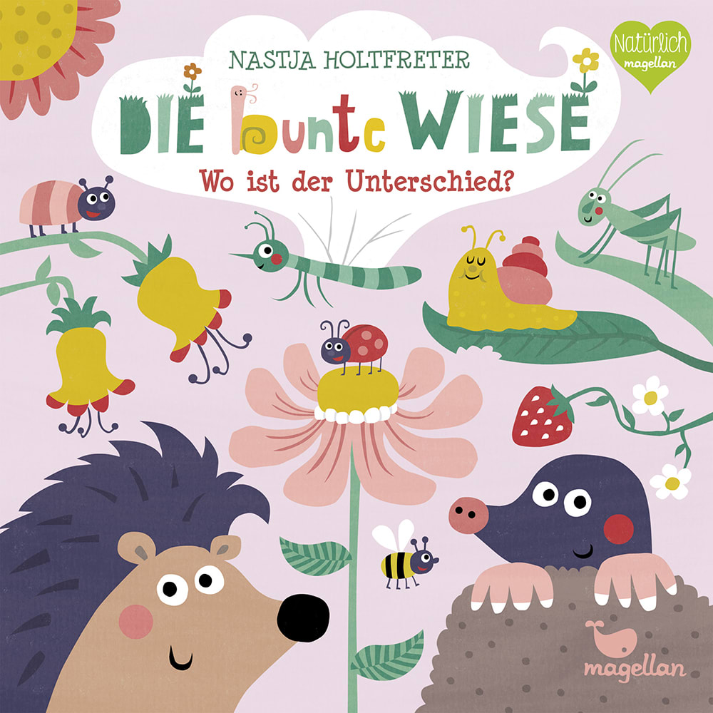 Cover Die bunte Wiese Wo ist der Unterschied Suchen Pappbilderbuch von Nastja Holtfreter