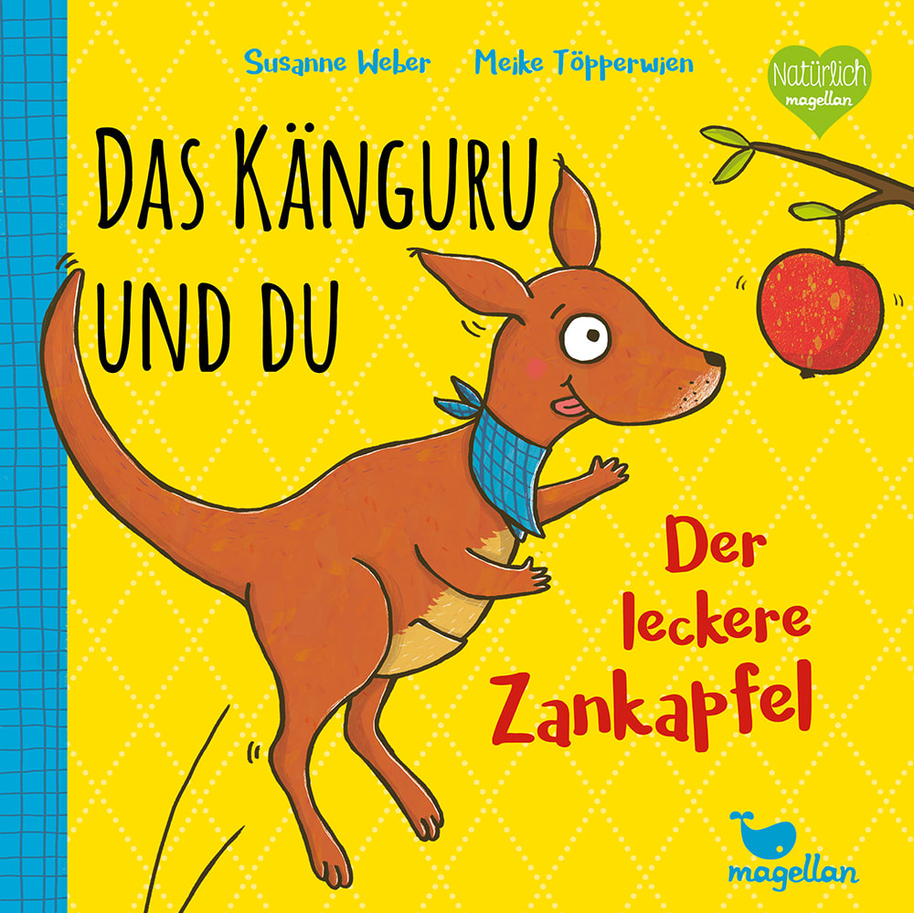 Cover Das Känguru und du Band2 Der leckere Zankapfel Pappbilderbuch von Susanne Weber und Meike Töpperwien