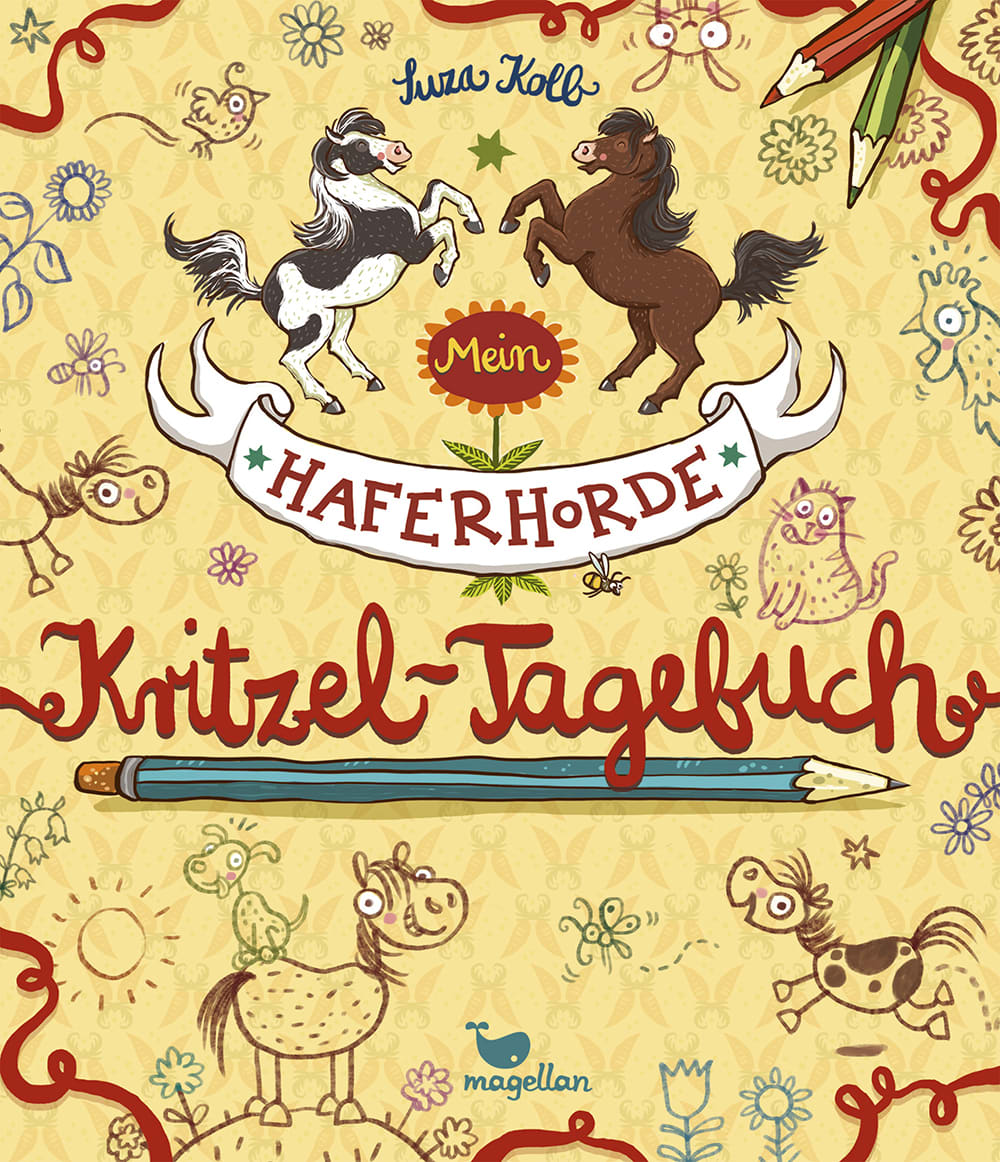 Cover Haferhorde Kritzel-Tagebuch Beschäftigung Pferdebuch von Suza Kolb