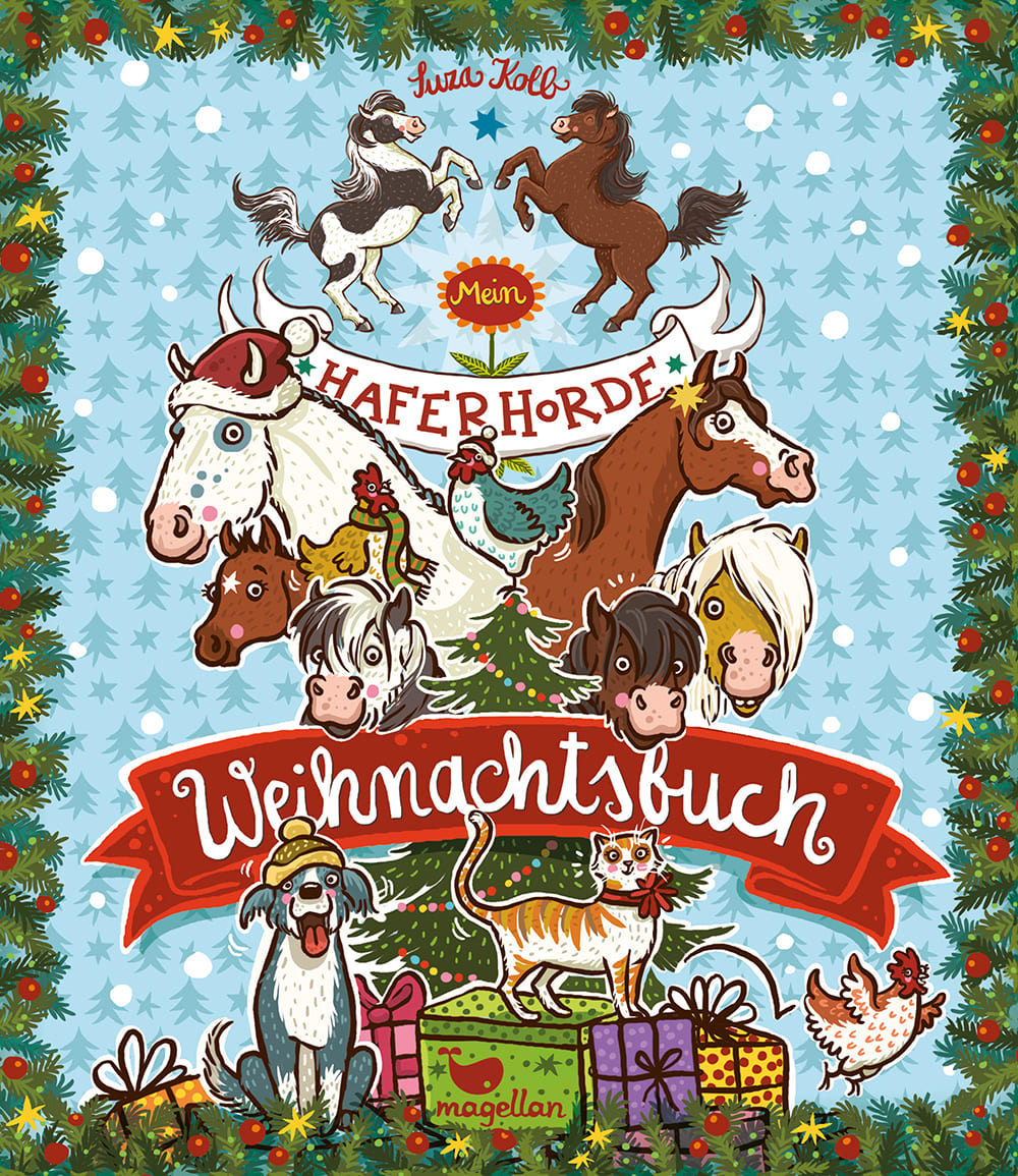 Cover Haferhorde Weihnachtsbuch Pferdebuch von Suza Kolb