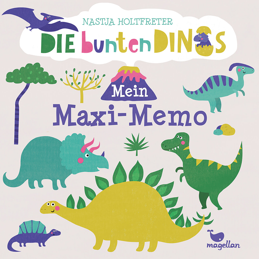 Cover Die bunten Dinos Mein Maxi-Memo Memo-Spiel von Nastja Holtfreter