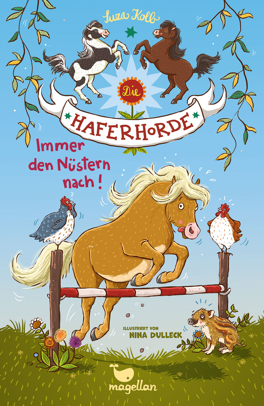 Cover Haferhorde Band3 Immer den Nüstern nach Pferdebuch von Suza Kolb