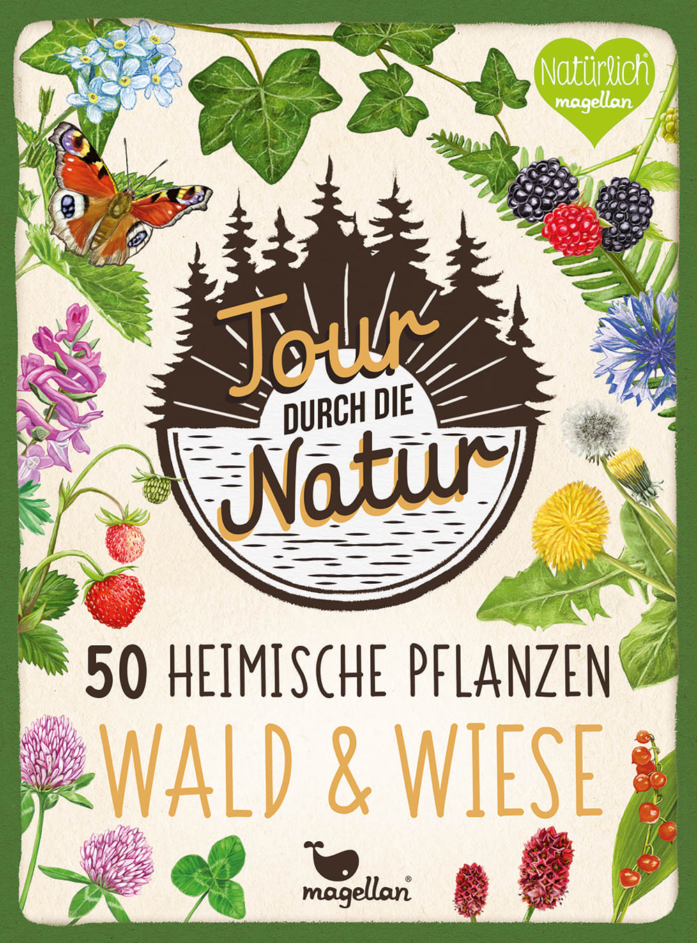 Cover, verschiedene heimische Pflanzen, Klee, Löwenzahn, Kornblume, Brombeere, usw.