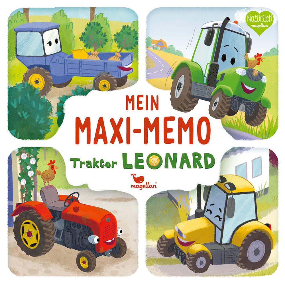 Cover, vier unterschiedliche landwirtschaftliche Fahrzeuge