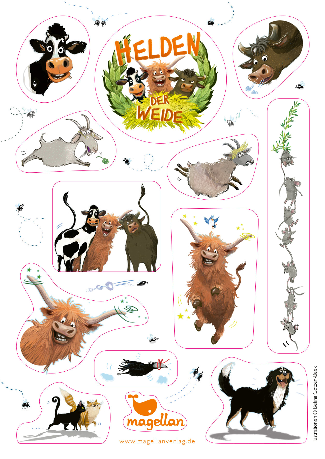 Stickerkarte Helden der Weide (25er Bündel)