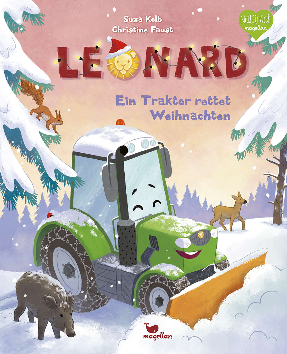 Cover, Traktor Leonard beim Schneeschieben