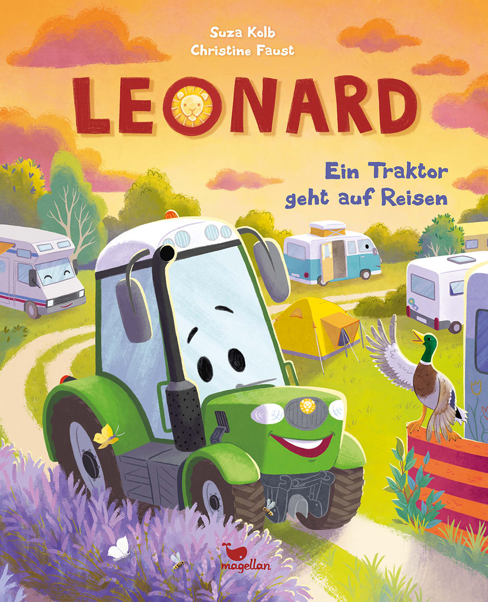 Cover, Traktor auf einem Campingplatz