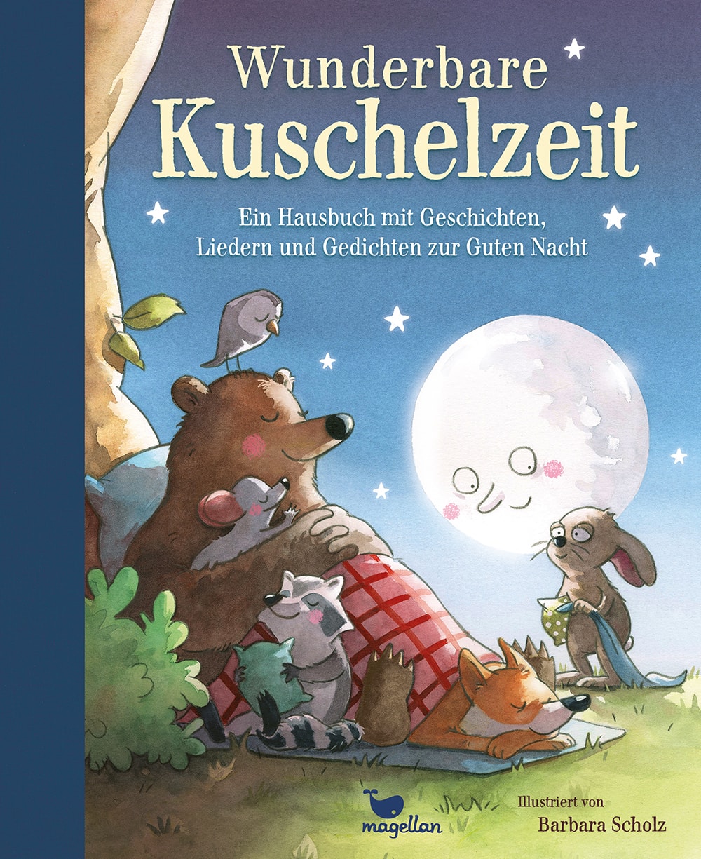 Cover, Waldtiere schlafen bei Mondschein