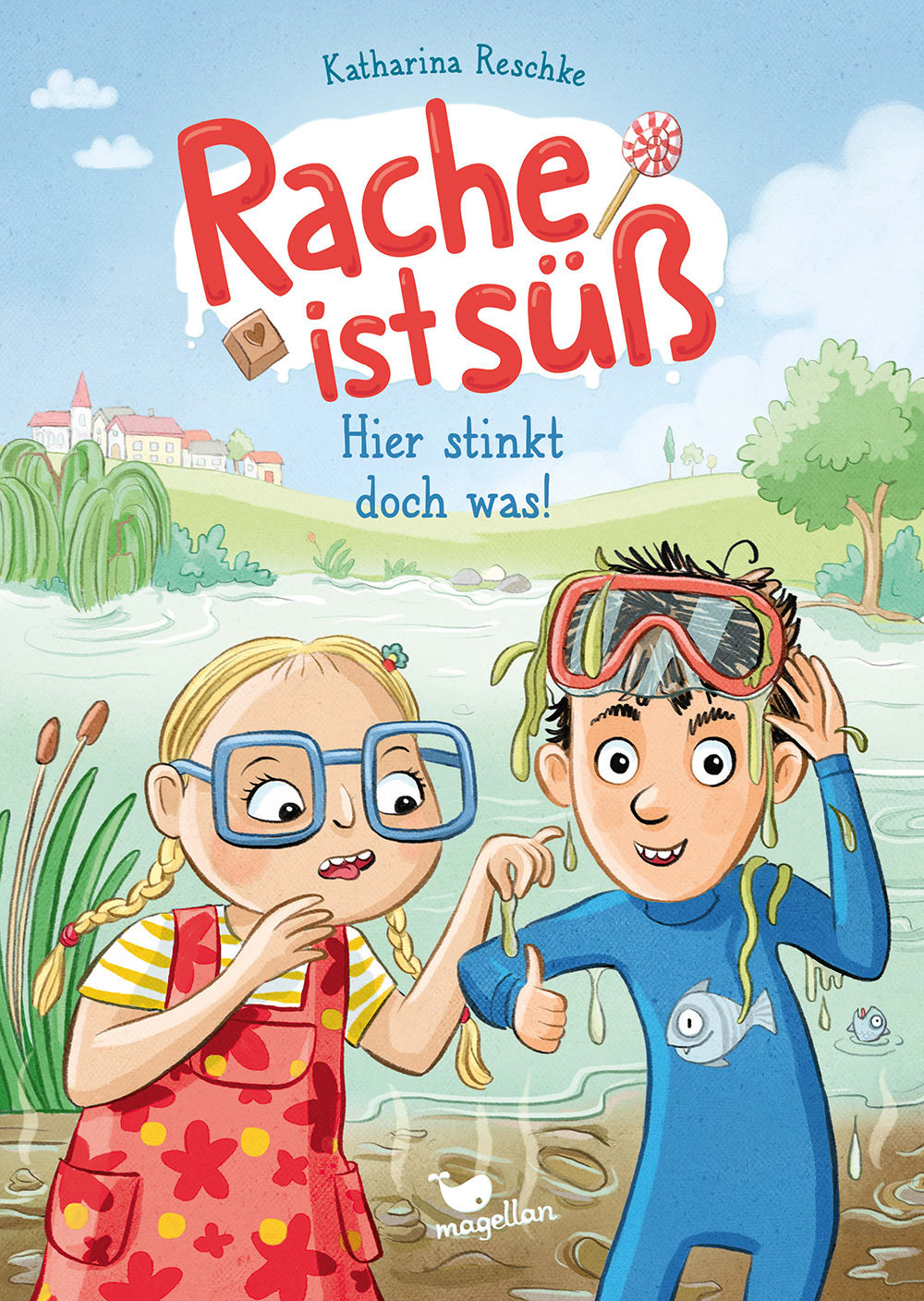 Cover, Mädchen und Junge vor einem Teich