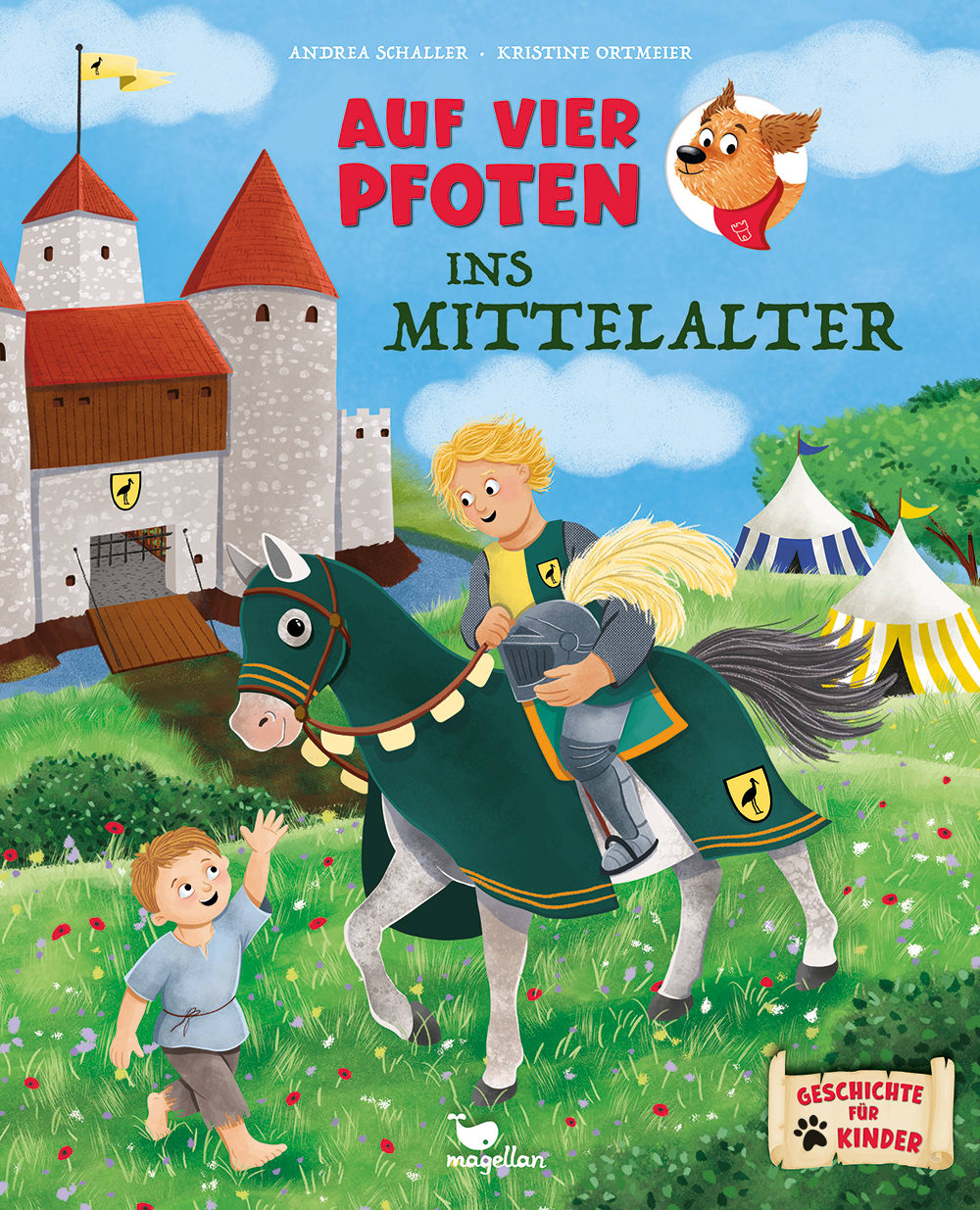 Cover, Ritter und Junge vor Ritterburg