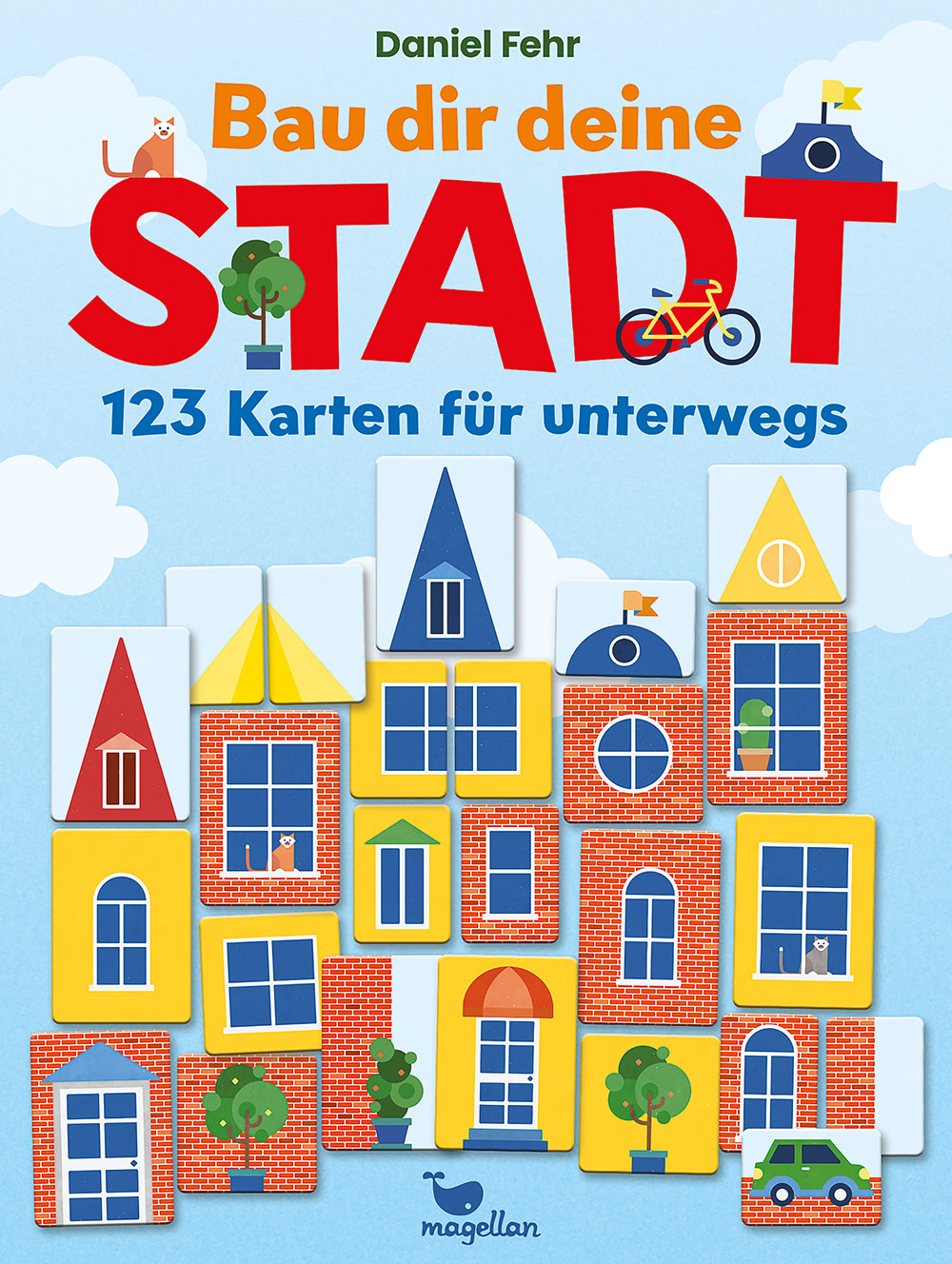 Cover, Spielkarten kombiniert zu einer Hausfassade
