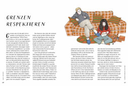 Zwei Personen genießen Zeit zusammen auf einem gemütlichen Sofa – Grenzen respektieren in Beziehungen.