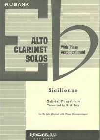 Sicilienne, Opus 78<br>for Eb Alto Clarinet & Piano