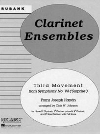 Third Movement from Symphony No. 94 'Surprise'<br>for Clarinet Quintet