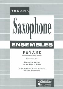 Pavane (pour une Infante Défunte)<br>for Saxophone Trio (AAT) & Piano