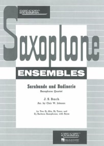 Sarabande and Badinerie<br>for Saxophone Quartet (AATB)