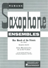 War March of the Priests (from 'Athalie')<br>for Saxophone Quartet (AATB)