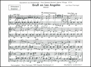 Gruß an Los Angeles (Marsch)<br>DN: Meine Jugendzeit (Walzer)