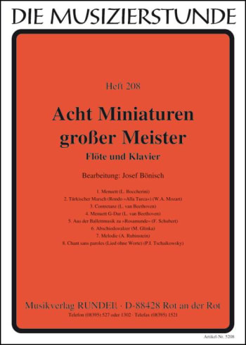 Acht Miniaturen großer Meister