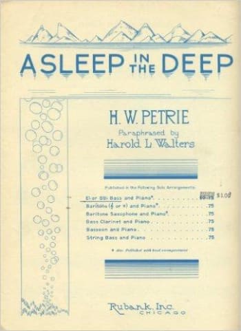 Asleep in the Deep<br>for Eb Baritone Saxophone & Piano