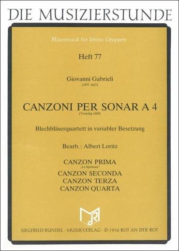 Canzoni per sonar a 4<br>(Venedig 1608)