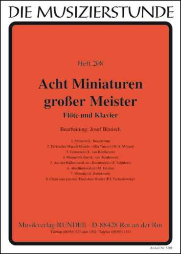 Acht Miniaturen großer Meister