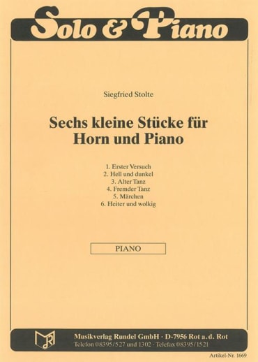 Sechs kleine Stücke<br> für Horn und Piano