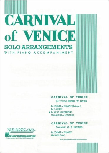 Carnival of Venice (Air Varie)<br>for Eb Alto Saxophone & Piano