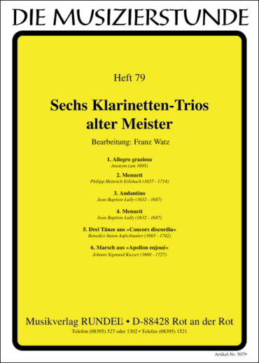 Sechs Klarinettentrios alter Meister