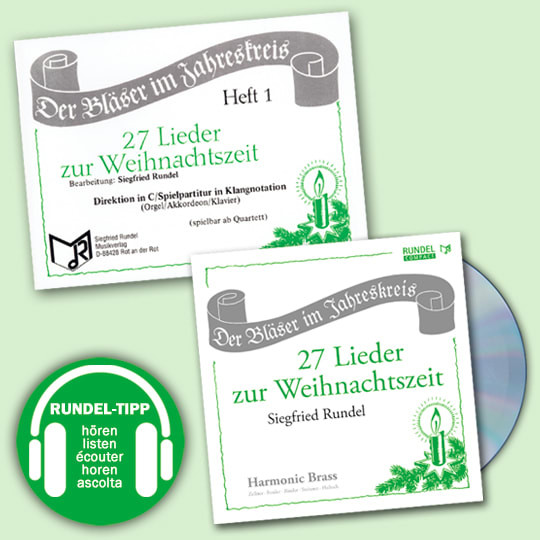 27 Lieder zur Weihnachtszeit - die beste Sammlung für Bläser