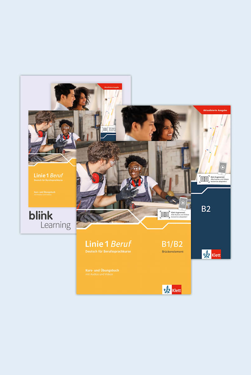 Linie 1 Beruf B1/B2 und B2 Media Bundle BlinkLearning Kurs und Übungsbücher zu B1/B2