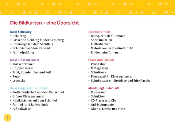 Unser Tag in der Schule: 50 Bildkarten für den Übergang in die