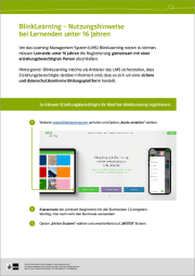 BlinkLearning – Instructions for use for students under 16 years of age