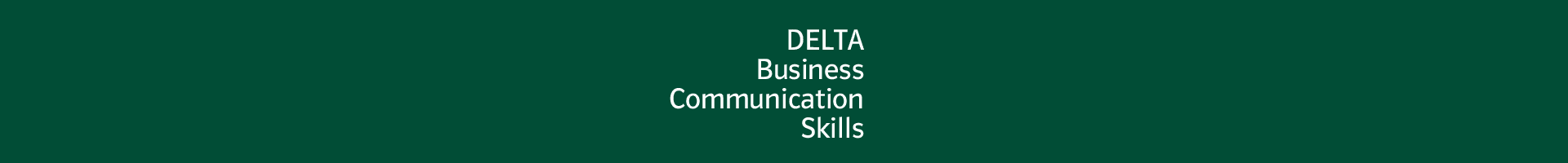 Delta Business Communication Skills