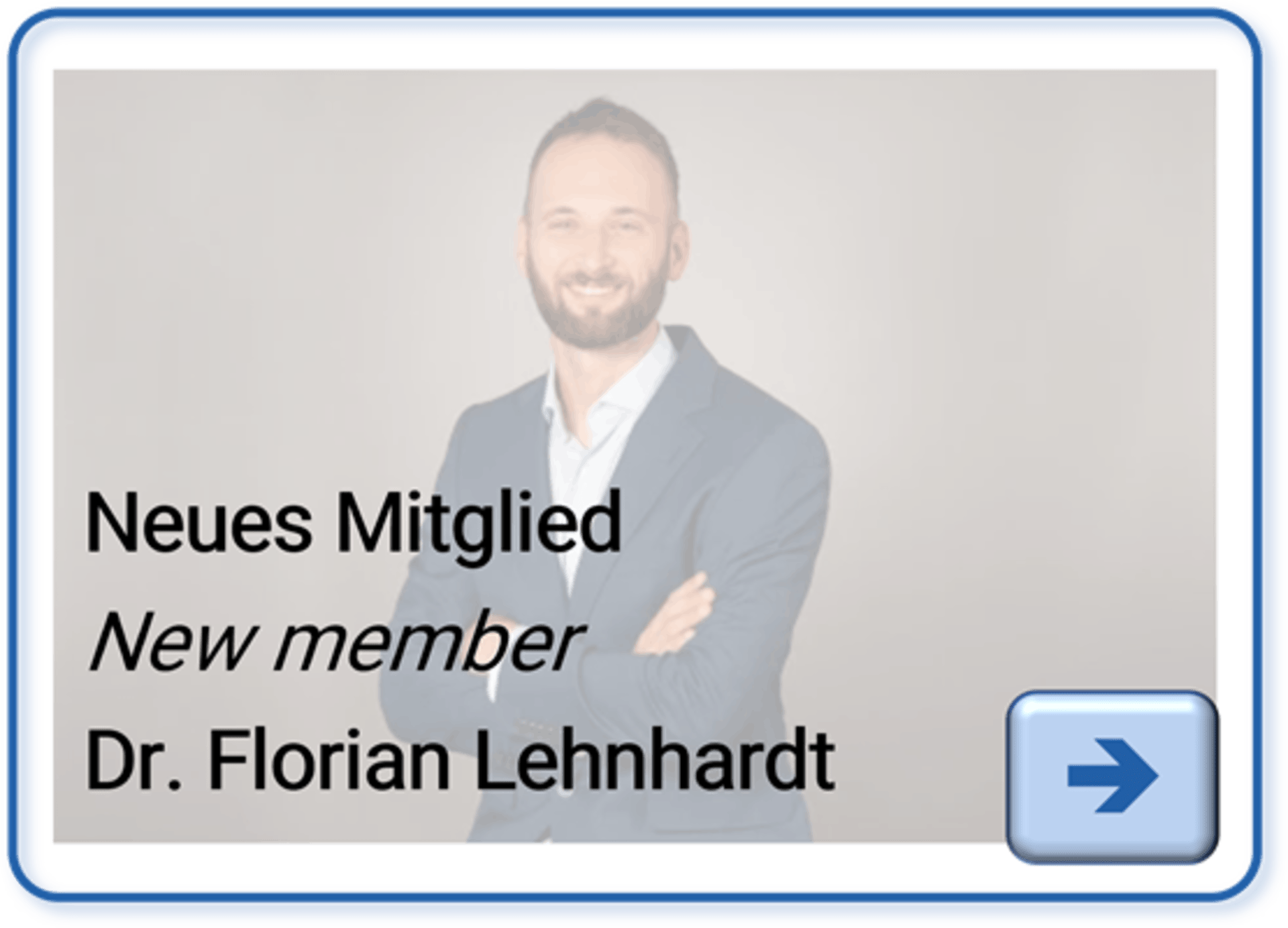 New member Dr. Florian Lehnhardt