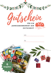 Gutschein für ein BIO-Geschenkabo