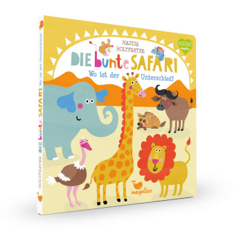 Cover Die bunte Safari Wo ist der Unterschied Suchen Pappbilderbuch von Nastja Holtfreter