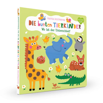 Cover Die bunten Tierkinder Wo ist der Unterschied Suchen Pappbilderbuch von Nastja Holtfreter