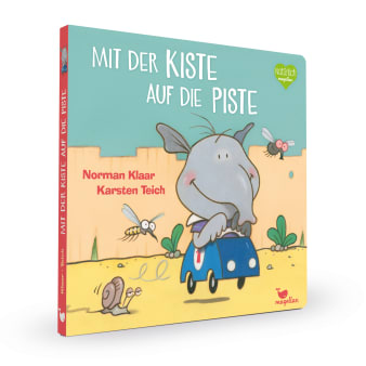 Cover Mit der Kiste auf die Piste Pappbilderbuch von Norman Klaar und Karsten Teich