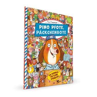 Cover Pino Pfote Band1 Päckchenbote Wimmelbuch Bilderbuch von Tor Freeman