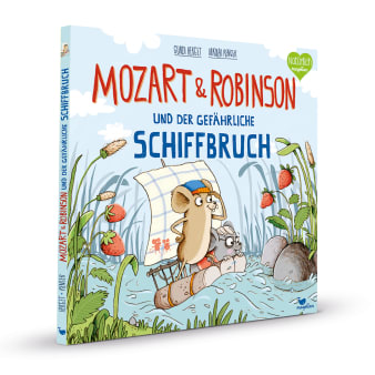 Cover Mozart und Robinson und der gefährliche Schiffbruch Bilderbuch von Gundi Herget und Nikolai Renger