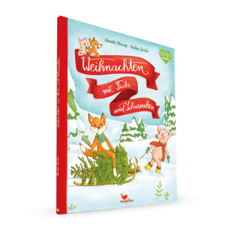 Cover Weihnachten mit Fuchs und Schweinchen Bilderbuch von Anette Herzog und Nadine Jessler