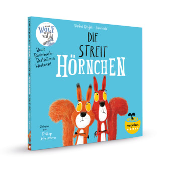 Cover, zwei trotzig schauende Eichhörnchen auf blauem Hintergrund