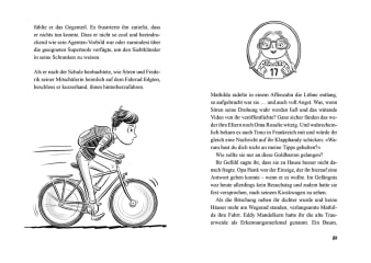 Innenseiten, Fließtext, ein Junge fährt Fahrrad